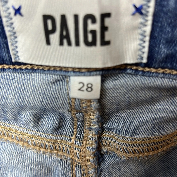 Paige‎ Womens jeans 28 Blue Verdugo Crop Stretch Distressed premium denim holes - Picture 9 of 11